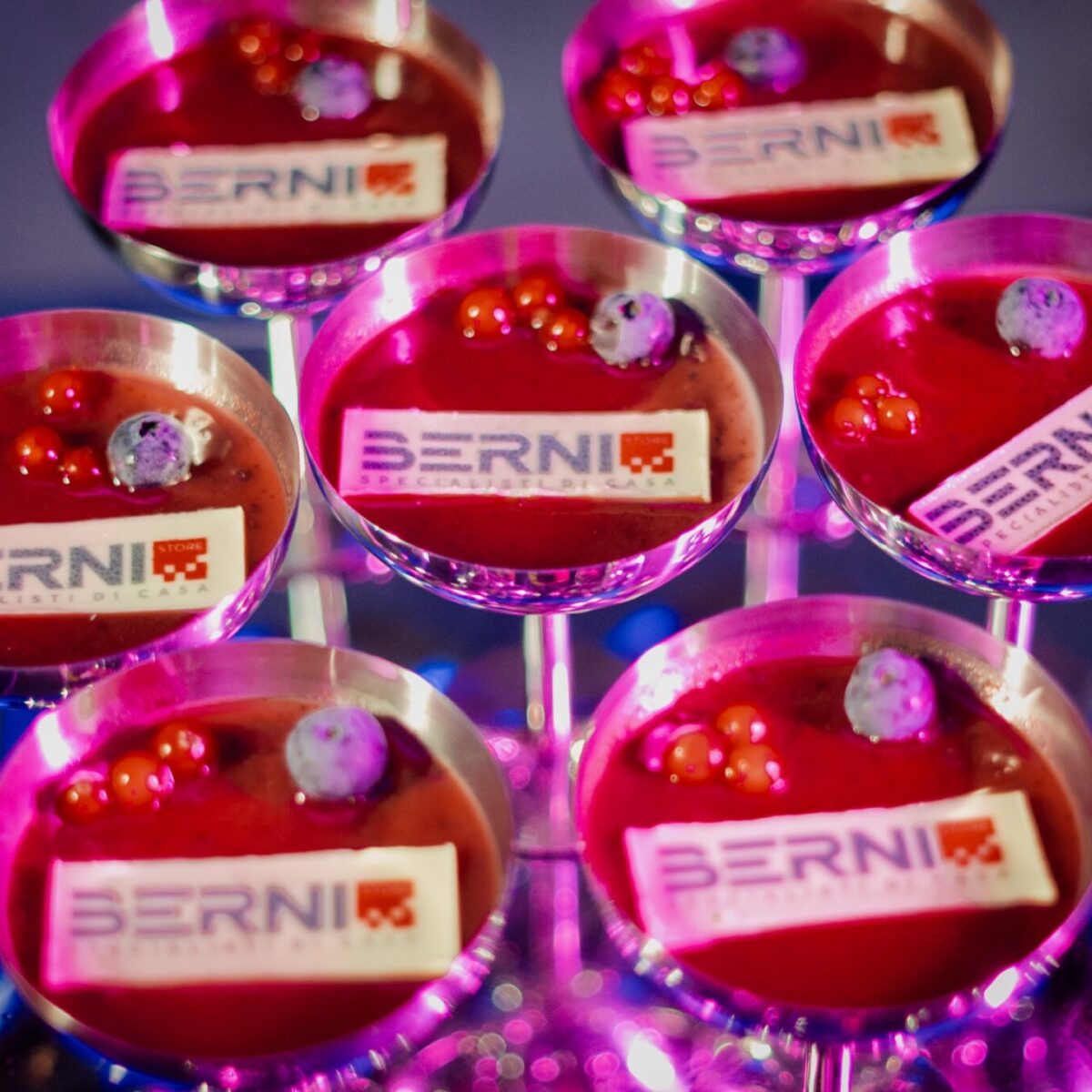 Dessert personalizzati con logo Berni per l'evento