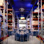 Gala dinner Berni allestita nei magazzini di Vinci